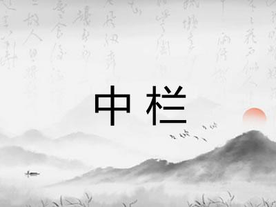 中栏 中栏