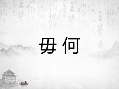 毋何