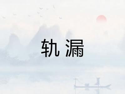 轨漏 轨漏