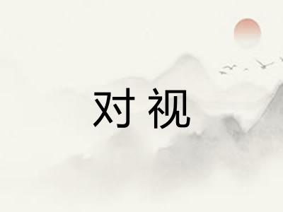 对视 对视