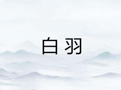 白羽 白羽