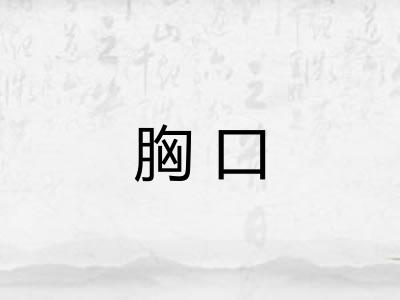 胸口