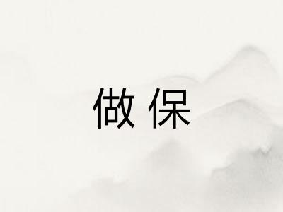 做保