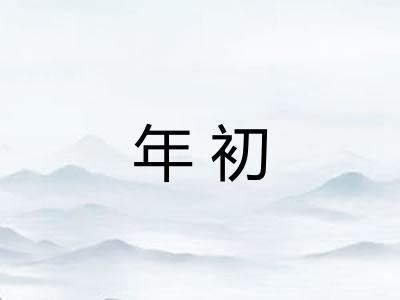 年初 年初
