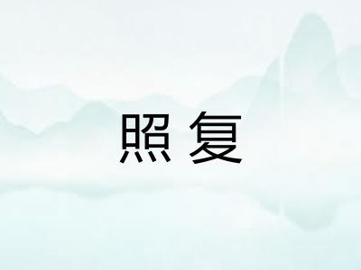 照复