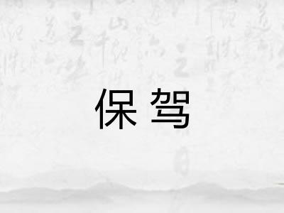 保驾 保驾