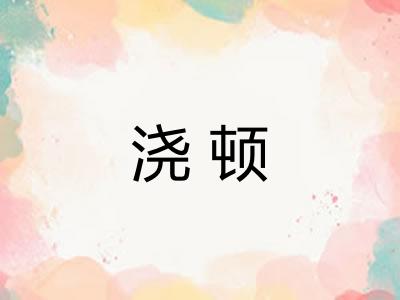 浇顿