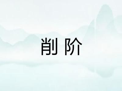 削阶