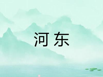 河东 河东