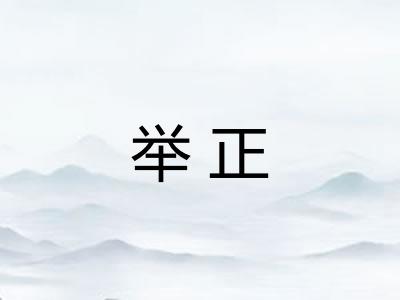 举正 举正