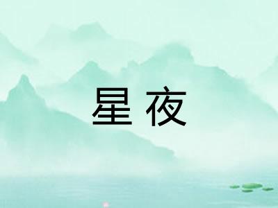 星夜 星夜