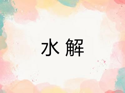 水解 水解