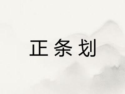 正条划