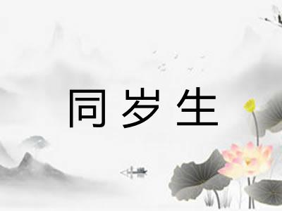 同岁生 同岁生