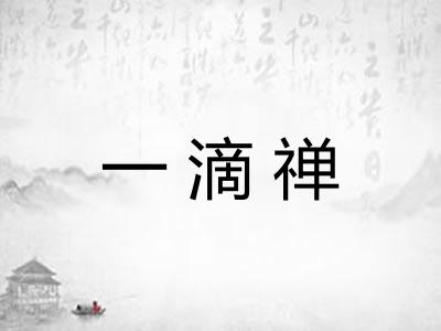 一滴禅 一滴禅