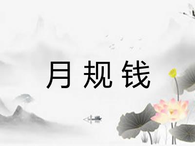 月规钱