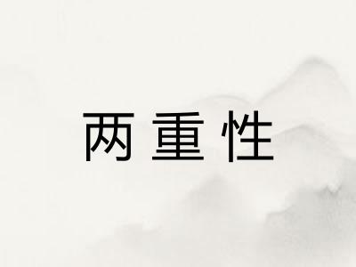两重性 两重性