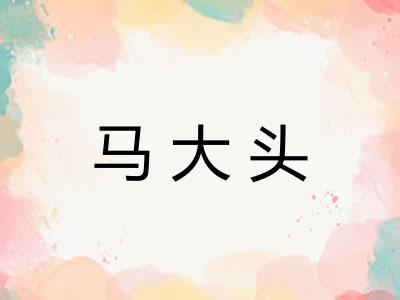 马大头 马大头