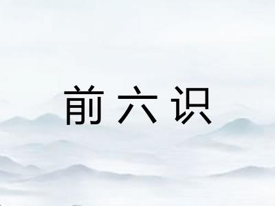 前六识
