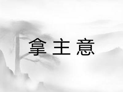 拿主意