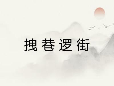 拽巷逻街
