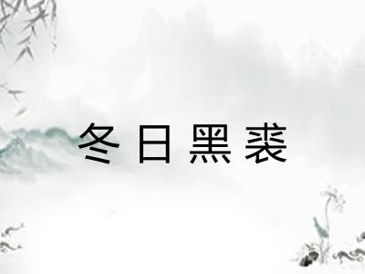 冬日黑裘 冬日黑裘