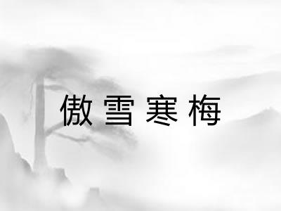 傲雪寒梅