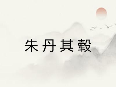 朱丹其毂 朱丹其毂