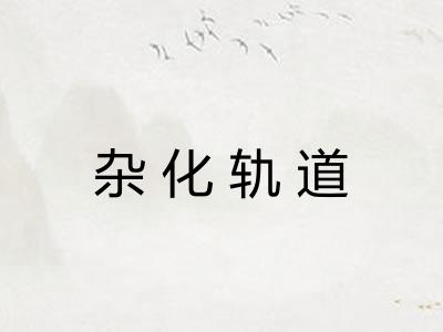 杂化轨道 杂化轨道