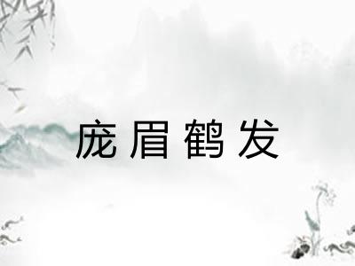 庞眉鹤发 庞眉鹤发