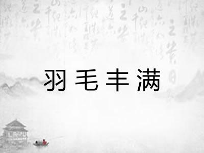 羽毛丰满