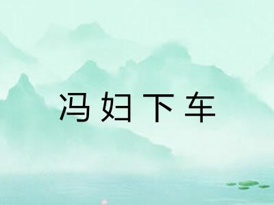 冯妇下车 冯妇下车