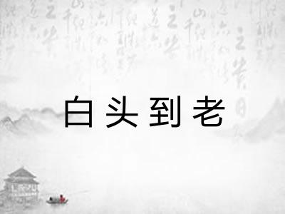 白头到老