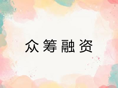 众筹融资 众筹融资