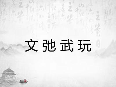 文弛武玩 文弛武玩