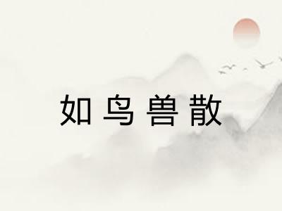 如鸟兽散