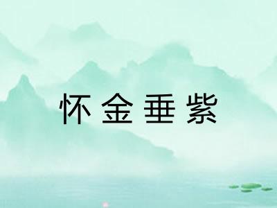 怀金垂紫