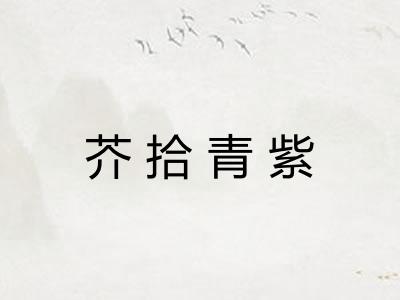 芥拾青紫 芥拾青紫