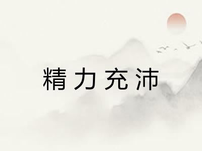 精力充沛 精力充沛
