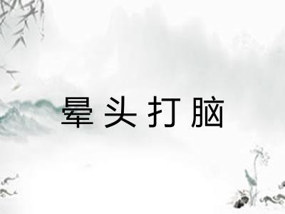 晕头打脑 晕头打脑