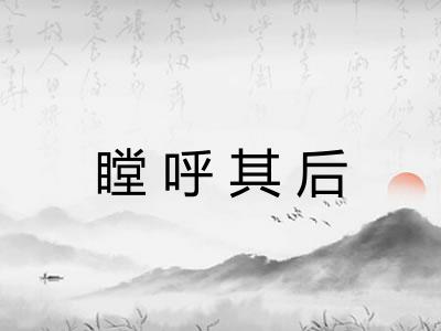 瞠呼其后