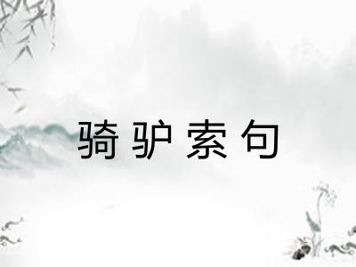 骑驴索句