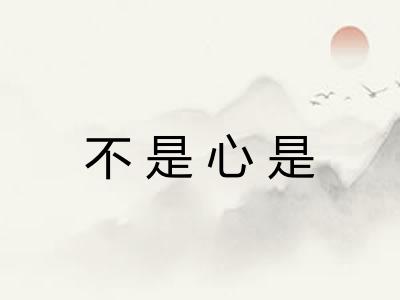 不是心是
