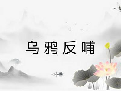 乌鸦反哺 乌鸦反哺