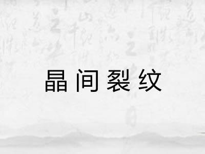 晶间裂纹