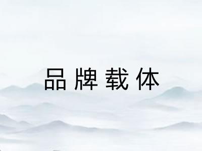 品牌载体 品牌载体