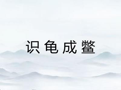 识龟成鳖