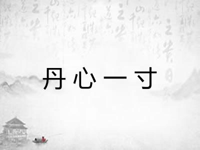 丹心一寸 丹心一寸