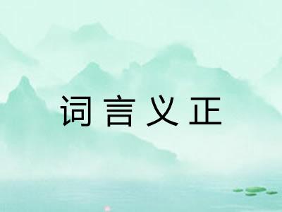 词言义正