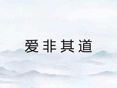 爱非其道 爱非其道